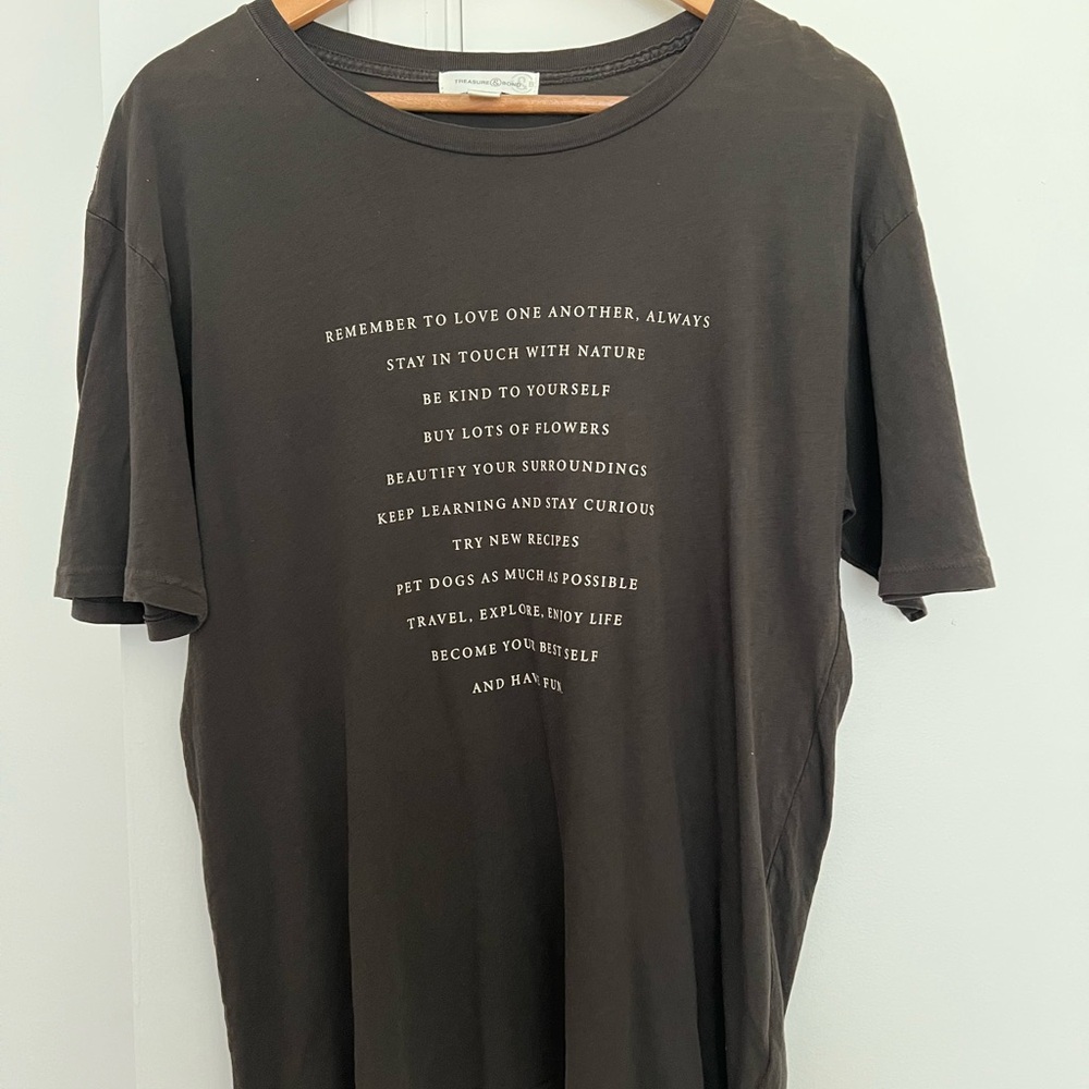 Treasure & Bond Black Graphic T-Shirt